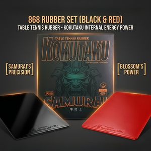 Table Tennis Racket - Kokutaku Sakura 868 Rubber Set, the